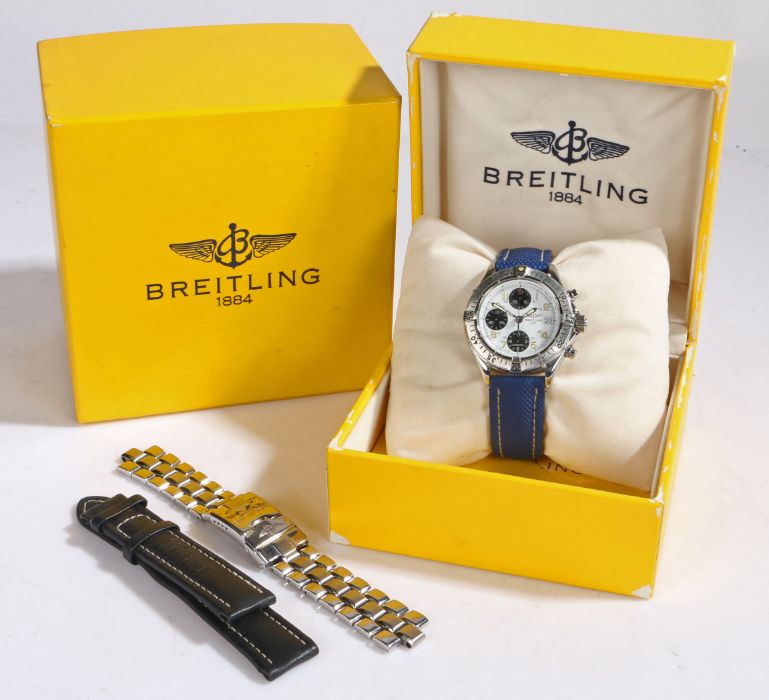 Breitling Colt Chronograph gentleman's stainless steel wristwatch, model no. A13035.1, serial no. - Image 2 of 2