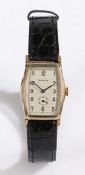 Rolex gold plated gentleman's wristwatch, circa 1940, the signed white dial with Roman numerals