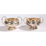 Two Elizabeth II silver sugar bowls, one Sheffield 1960 the other Sheffield 1983, maker Walker &