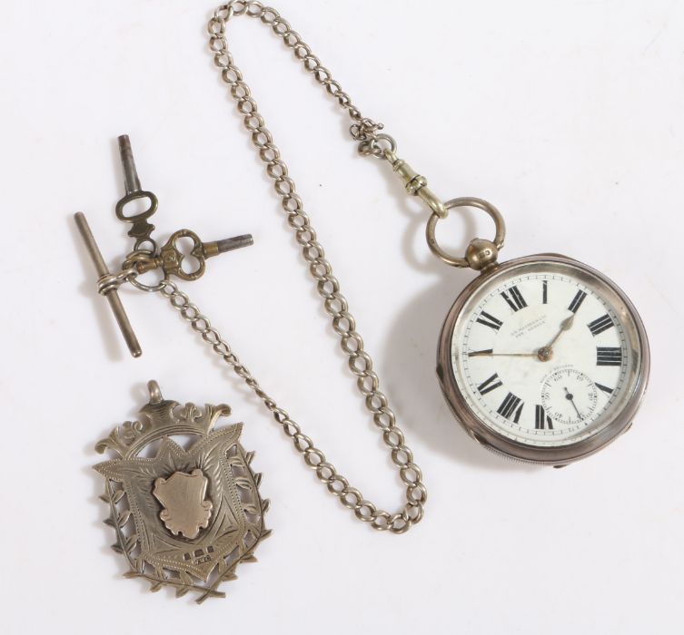 Edward VII silver open face pocket watch, the case Chester 1901, maker The Lancashire Watch Co