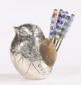 Edwardian silver pin cushion by Sampson Mordan & Co Ltd, Chester, marks rubbed, modelled as a