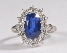 A good sapphire & diamond ring