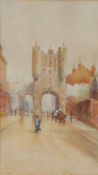 John Wynne Williams (British, 19th/20th Century) Old Town with Archway signed (lower right),