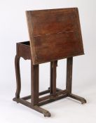 Artists table by Lechertier Barbe Limited London, the rectangular rotating easel tilt top above a