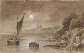 James Wilson Carmichael (British, 1800-1868) 'Raith Castle, Scotland' signed and dated 1866 (lower