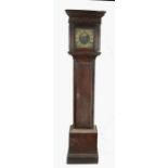 George III and later oak longcase clock, the movement with name "Henry Gerard, Hindon", the hood