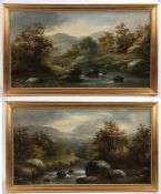 R Marshall (British, 19th Century) River Landscapes