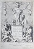 Hubertus Quellinus (Flemish 1619 - 1687), vellum folio of engravings, the majority depicting