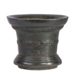 A large mid-17th century bronze mortar, Whitechapel, London, circa 1650 Cast beneath the rim with