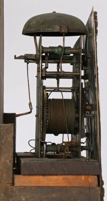 An early 18th century oak longcase clock, John Glazebrook (b.1697), Mansfield, Nottinghamshire, - Image 4 of 4