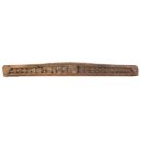 A large Medieval oak external beam end, English, circa 1400-1450 Of elongated pediment form,