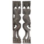 A pair of fine and interesting Elizabeth I oak figural ‘ears’, circa 1570 Almost certainly from an