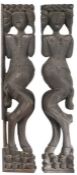 A pair of fine and interesting Elizabeth I oak figural ‘ears’, circa 1570 Almost certainly from an