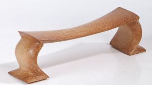 Tongan style headrest, with curved platform and shaped supports, 48cm long