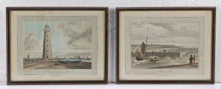 After William Daniell 'The Orford Ness Lighthouse, Suffolk' & 'Southwold, Suffolk' two coloured