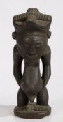 Carved wooden fertility figure possibly Luba people, Democratic republic of Congo, the stylised