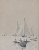 Rowland Langmaid, RN (British, 1897-1956) 'On The Solent' signed in pencil (lower right), etching 26