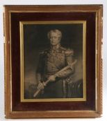 19th Century mezzotint depicting Sir Robert Henry Sale of the 12th (East Suffolk) Foot in India,