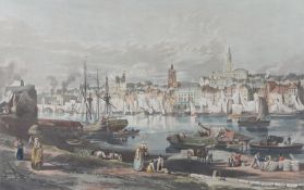 After T M Richardson, Engraved by R Havell 'View of the Port of Newcastle Upon Tyne, From the Rope