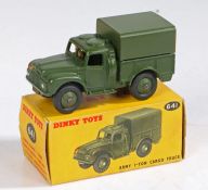 A boxed Dinky Toys No. 641 Army 1-Ton Cargo Truck