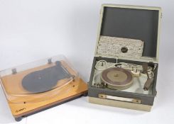 Robuk portable record player, ION record player