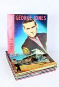 A collection of George Jones LPs