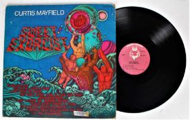 Curtis Mayfield – Sweet Exorcist ( CRS 8601, states "made in Jamaica" on label, Buddah Records
