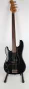 Fender Precision Bass (P Bass), Fretless, Left-handed. 1970s/80s. Made in USA. Serial No. S845444.
