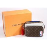 Louis Vuitton X NBA messenger bag designed by Virgil Abloh, the traditional Louis Vuitton exterior