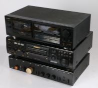 Arcam Delta 290 amplifier, JVC video CD player XL-SV22BK, Aiwa stereo cassette deck AD-F410 (3)