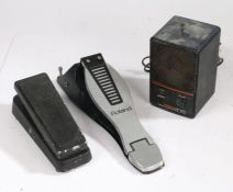 Fostex personal monitor model 6301B2X, Roland FD8 HH control panel, Jim Dunlop USA Original Cry Baby