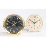 Two mid-century alarm clocks. Westclox/ Legend.
