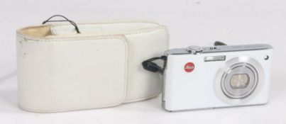 Leica C-LUX 3 camera in white with travel case