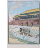 Katharine Jowett (British, 1890-1965) 'Sunshine & Solitude in the Forbidden City, Peking' signed (
