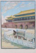 Katharine Jowett (British, 1890-1965) 'Sunshine & Solitude in the Forbidden City, Peking' signed (