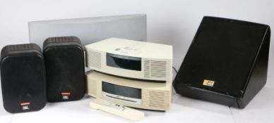 Bose Wave radio/CD player AW/RC3P, Bose wave music system AWRCC6, Mission speaker, pair of JBL