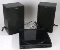 Technics DC servo automatic turntable system SL-J90, pair of Sony speakers (3)