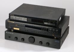 Cambridge Audio Topaz AM5 integrated amplifier, Marantz CD-63 mkII CD player, Pioneer FM/AM