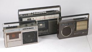 Amstrad RC2000 radio/cassette player, Grundig Music Boy 150 radio, Benkson radio/cassette player (