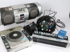 DJ equipment consisting of Stanton C.314 CD mixer, Ultragraph Pro Ultra-musical 31-band graphic