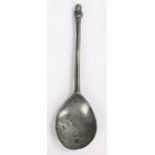A rare Tudor Maidenhead pewter spoon, circa 1550 Having a tapering hexagonal stem, and maker's