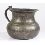 A single-handled vessel, possibly a chamber pot, circa 1800 Of ovoid form, with flared rim, handle