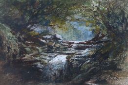 Frederick Henry Henshaw (British, 1807-1891) North Wales By The Fairy Glen  watercolour 17.5 x