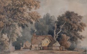 James Bourne (British, 1773-1854) Woodland Inn watercolour 32 x 48cm (12.5" x 19") Provenance: Abbey