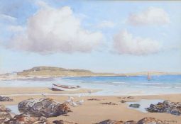 John Ernest Aitken  (British, 1881-1957) 'Gansey, Port St Mary, Isle of Man' signed (lower right),