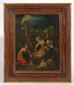 Antwerp School (17th Century) Portrayal of the Nativity oil on copper 36 x 28cm (14" x 11")