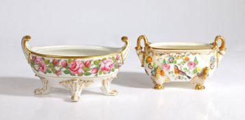 Two early 19th Century English porcelain tureens, of small proportions, the first of oval form
