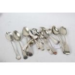 Set of six Victorian silver teaspoons, London 1850, maker Chawner & Co. (George William Adams),