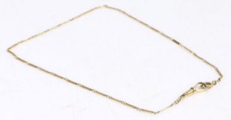 15 carat gold necklace, formed of rectangular patinated sections, stamped 15ct, gross weight 5.0