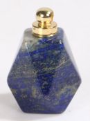 Lapis Lazuli snuff bottle pendant, the bottle of geometric form with a screw top